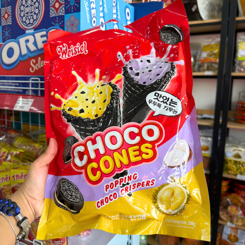 Bảng giá sỉ bánh Kem Ốc Quế WEISIEL (Hương Khoai Môn - Sầu Riêng) 300g 5 Bảng giá sỉ bánh Kem Ốc Quế WEISIEL (Hương Khoai Môn - Sầu Riêng) 300g