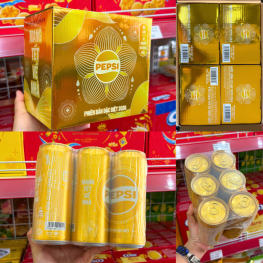 1 Thùng Nước Ngọt PEPSI Lon Vàng Bản Đặc Biệt (320ml*4 hộp*6 lon) - 8934588012587
