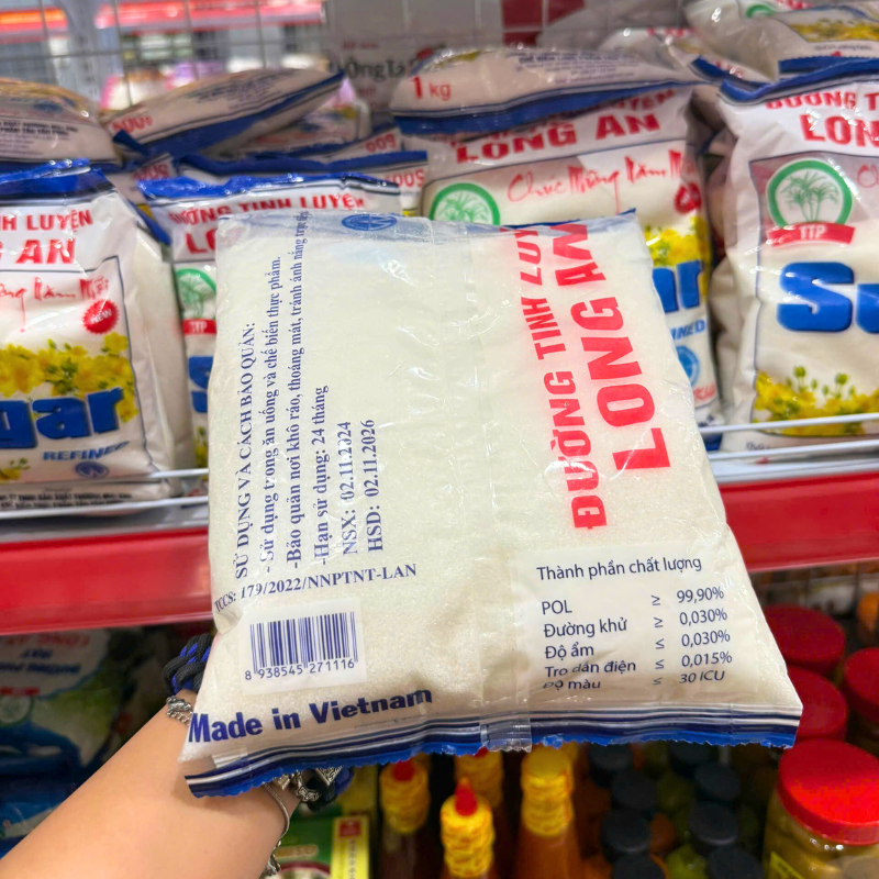 Bảng giá sỉ đường Cát Trắng Long An Sugar - Đường Tinh Luyện 1kg 5 Bảng giá sỉ đường Cát Trắng Long An Sugar - Đường Tinh Luyện 1kg