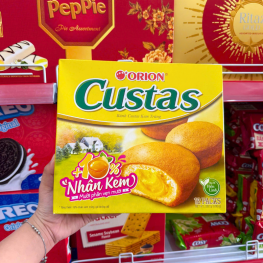 Bánh Custas Nhân Kem Trứng - Hộp 12 Gói - BCNKT12GOI