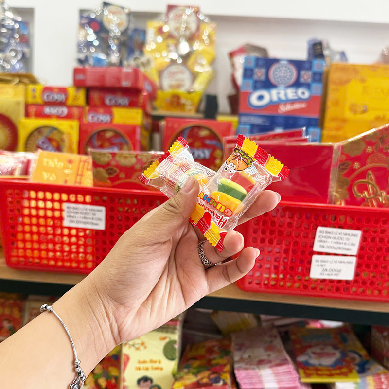 Kẹo Dẻo Hamburger Gummy Hàng Xá 100g 8 Kẹo Dẻo Hamburger Gummy Hàng Xá 100g