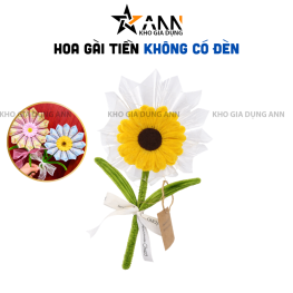 [Không Đèn Chớp] Hoa Gài Tiền - Hoa Gắn Tiền - Hoa Đựng Tiền Hướng Dương Trong Suốt - Hoa Sáp - HGT01
