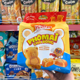 Bánh Karo Hình Gấu Chà Bông Nhân Phô Mai Richy 192g - 8936226200073