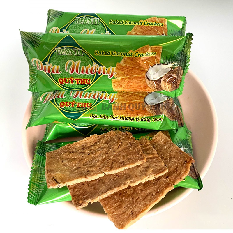 Bánh Dừa Nướng Quý Thu Đặc Sản Quảng Nam - Đà Nẵng 120g 6 Bánh Dừa Nướng Quý Thu Đặc Sản Quảng Nam - Đà Nẵng 120g