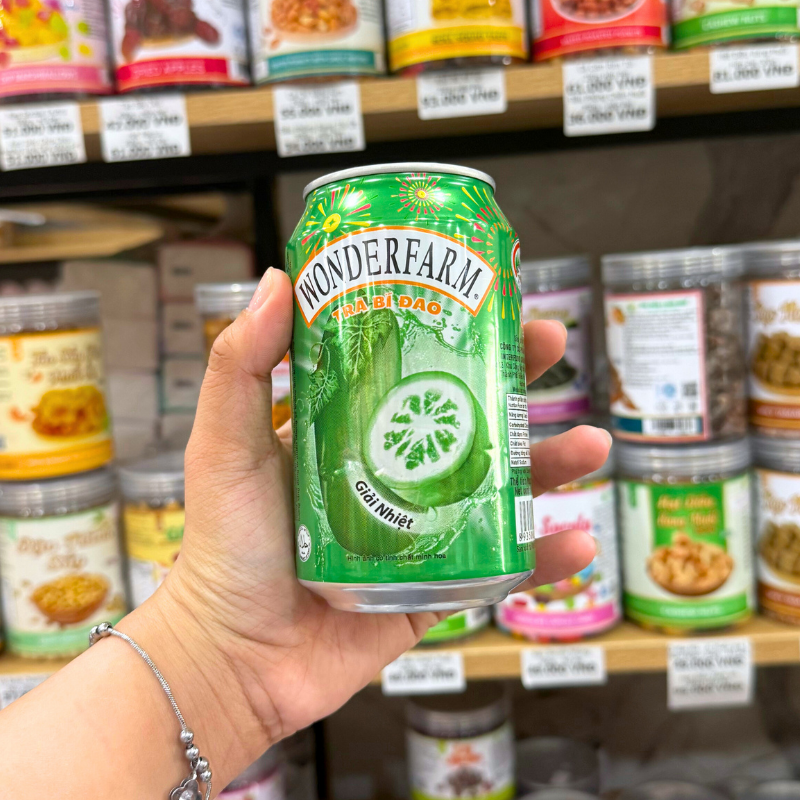 Trà Bí Đao Wonderfarm Trao Xuân Thanh Mát 310ml/Lon 5 Trà Bí Đao Wonderfarm Trao Xuân Thanh Mát 310ml/Lon