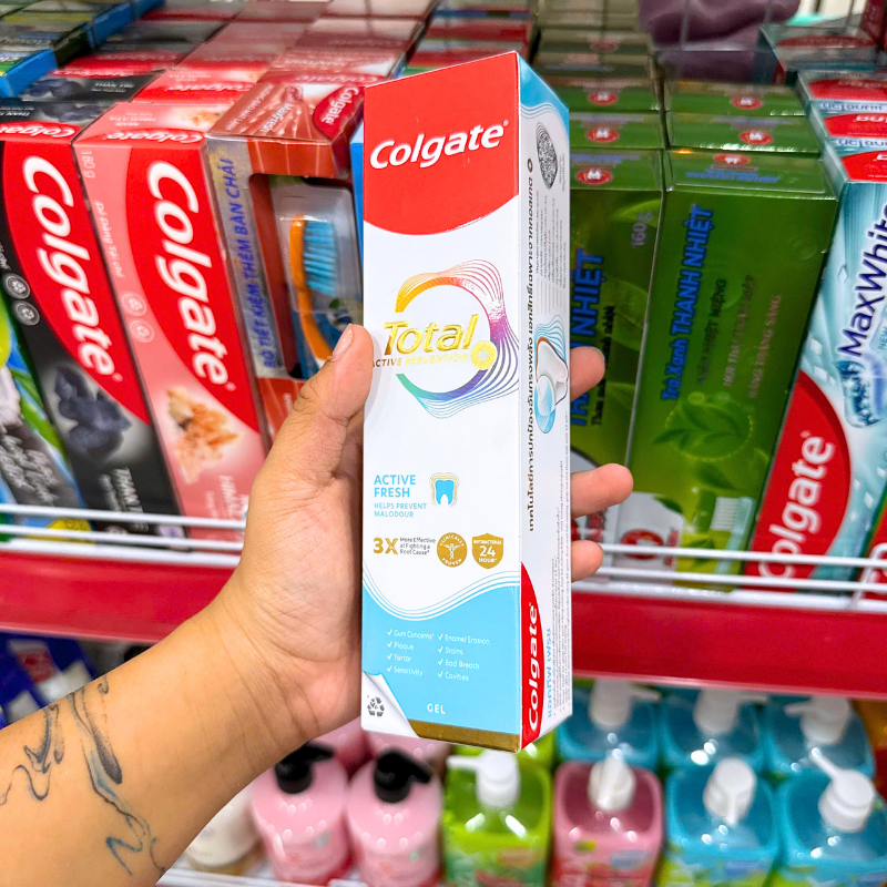Đánh giá kem Đánh Răng Colgate Total Active Fresh Xanh 3X 150g 5 Đánh giá kem Đánh Răng Colgate Total Active Fresh Xanh 3X 150g