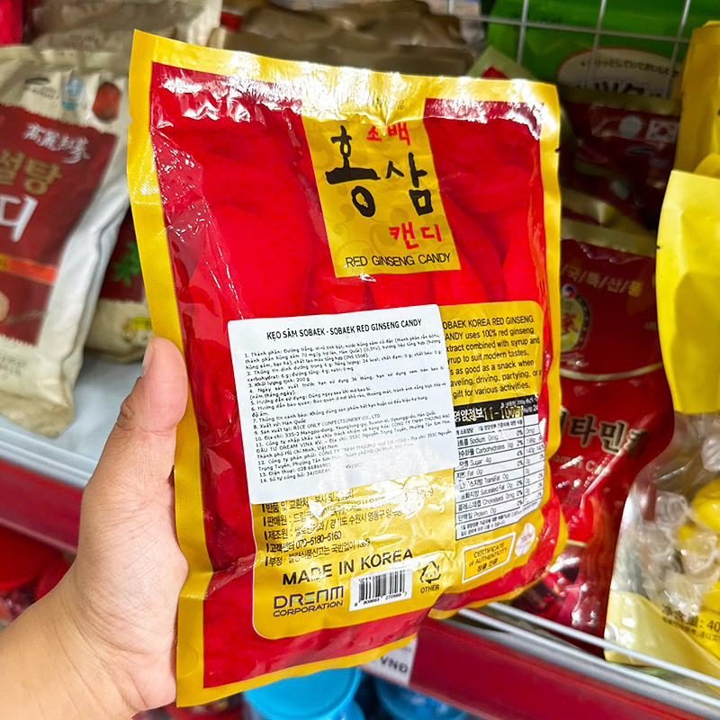 Kẹo Hồng Sâm Hàn Quốc Sobaek 200g 5 Kẹo Hồng Sâm Hàn Quốc Sobaek 200g