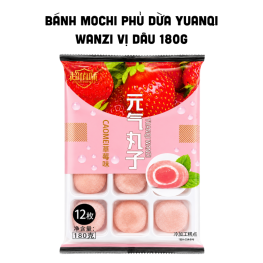 Bánh Mochi Phủ Dừa Yuanqi Wanzi Vị Dâu 180g - 9588871321031