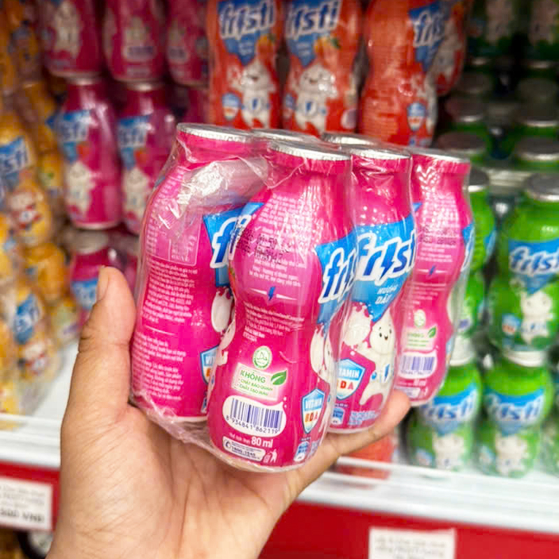 Sữa Chua Uống FRISTI Hương Dâu Lốc 6 Chai (80ml/Chai) - Màu Hồng 5 Sữa Chua Uống FRISTI Hương Dâu Lốc 6 Chai (80ml/Chai) - Màu Hồng