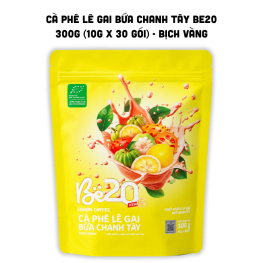 Cà Phê Lê Gai Bứa Chanh Tây Be20 300g (10g x 30 Gói) - Bịch Vàng - 8938563422156