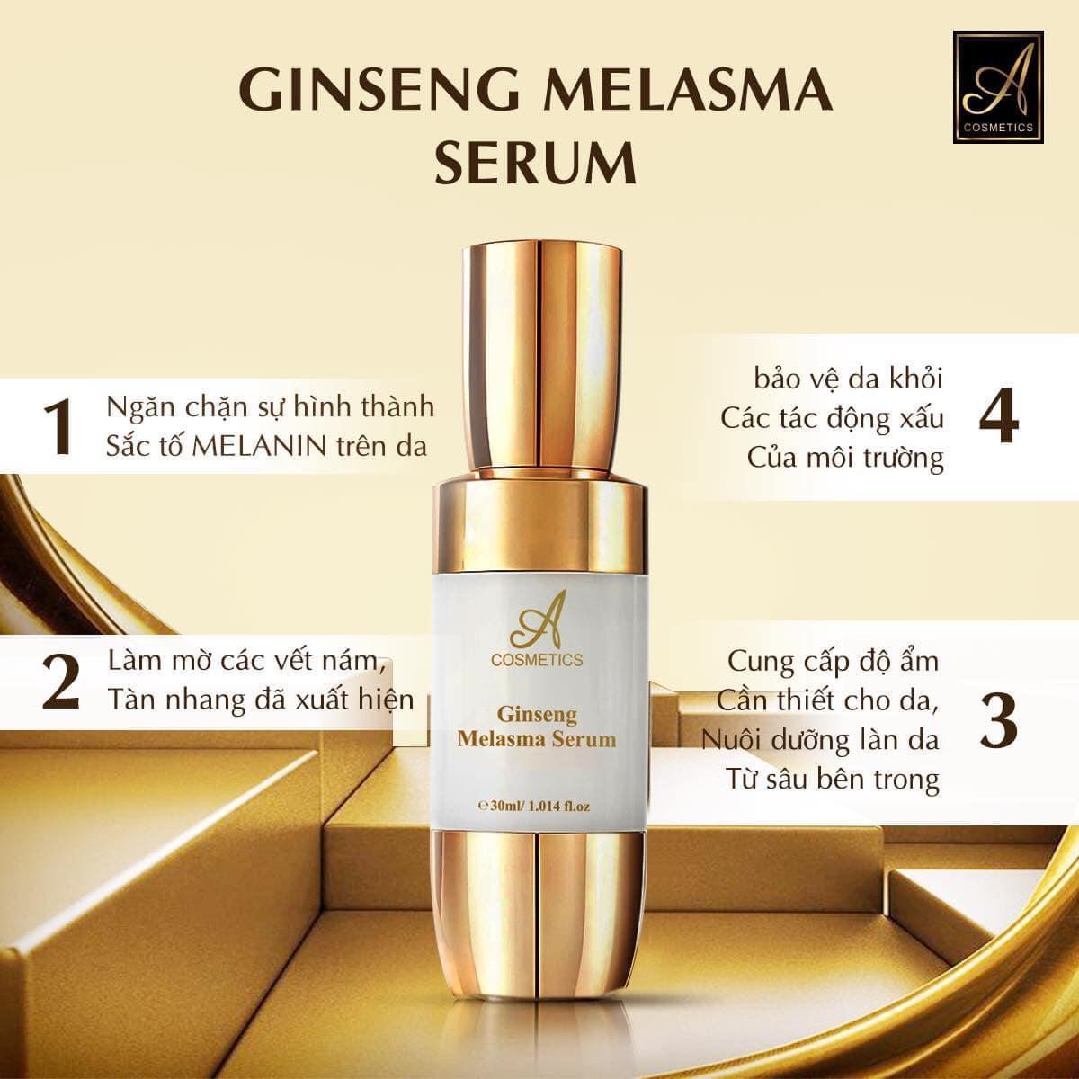 Làn Da Sáng Mịn với Serum và Kem Nám Nhân Sâm