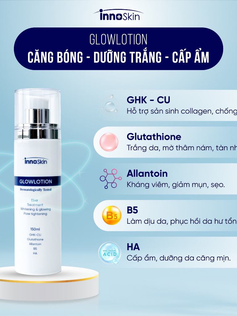 Kem Dưỡng GlowLotion Innoskin 150ml là một sản phẩm chăm sóc da đa năng