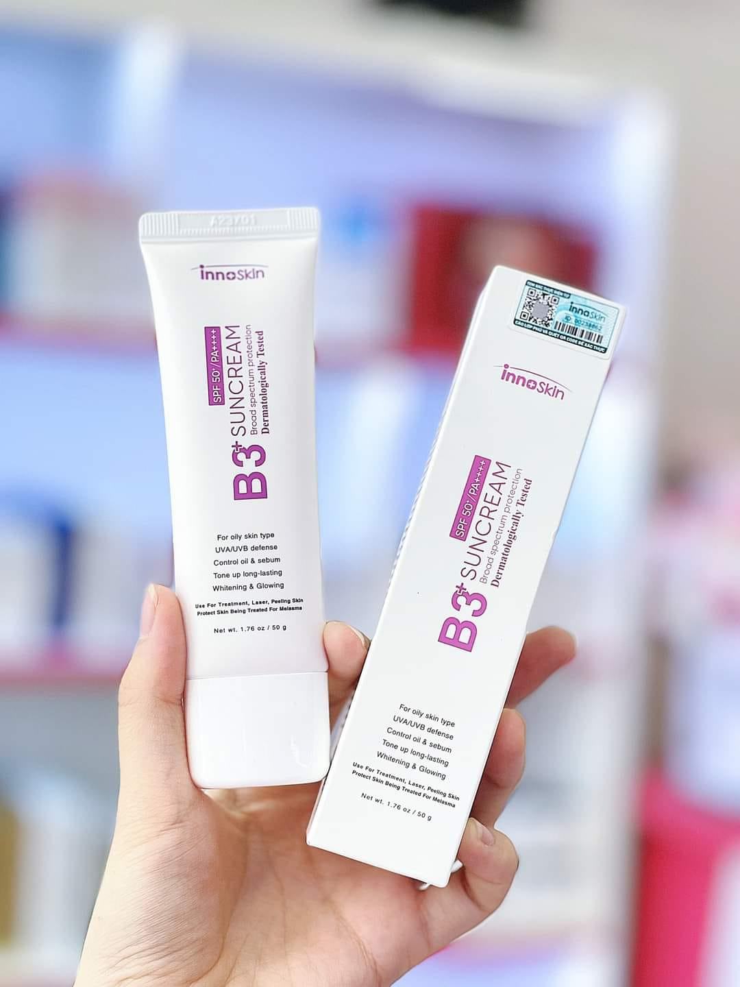 B3 innoskin tím: bản nâng cấp 8 màng lọc cho da thiên dầu, bã nhờn nâng tone da siêu đẹp