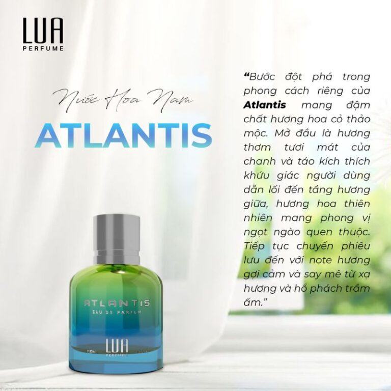 Nước hoa Lua Atlantis 50ml là chai nước hoa unisex cả nam và nữ đều dùng được