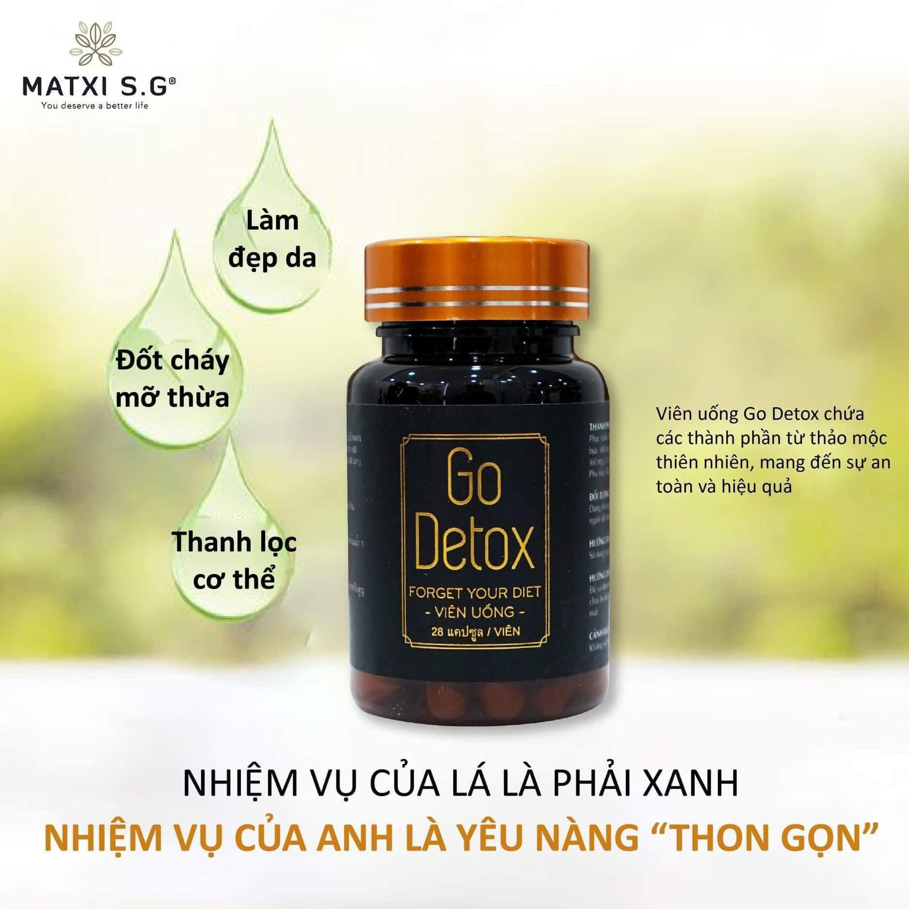 Trà Go lean detox" Viên Uống Giảm Cân Cho Cơ Địa Khó Giảm
