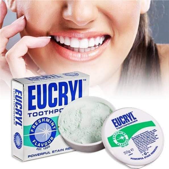 Combo Kem Đánh Trắng Răng Và Bột Tẩy Trắng Răng Eucryl Tooth Powder