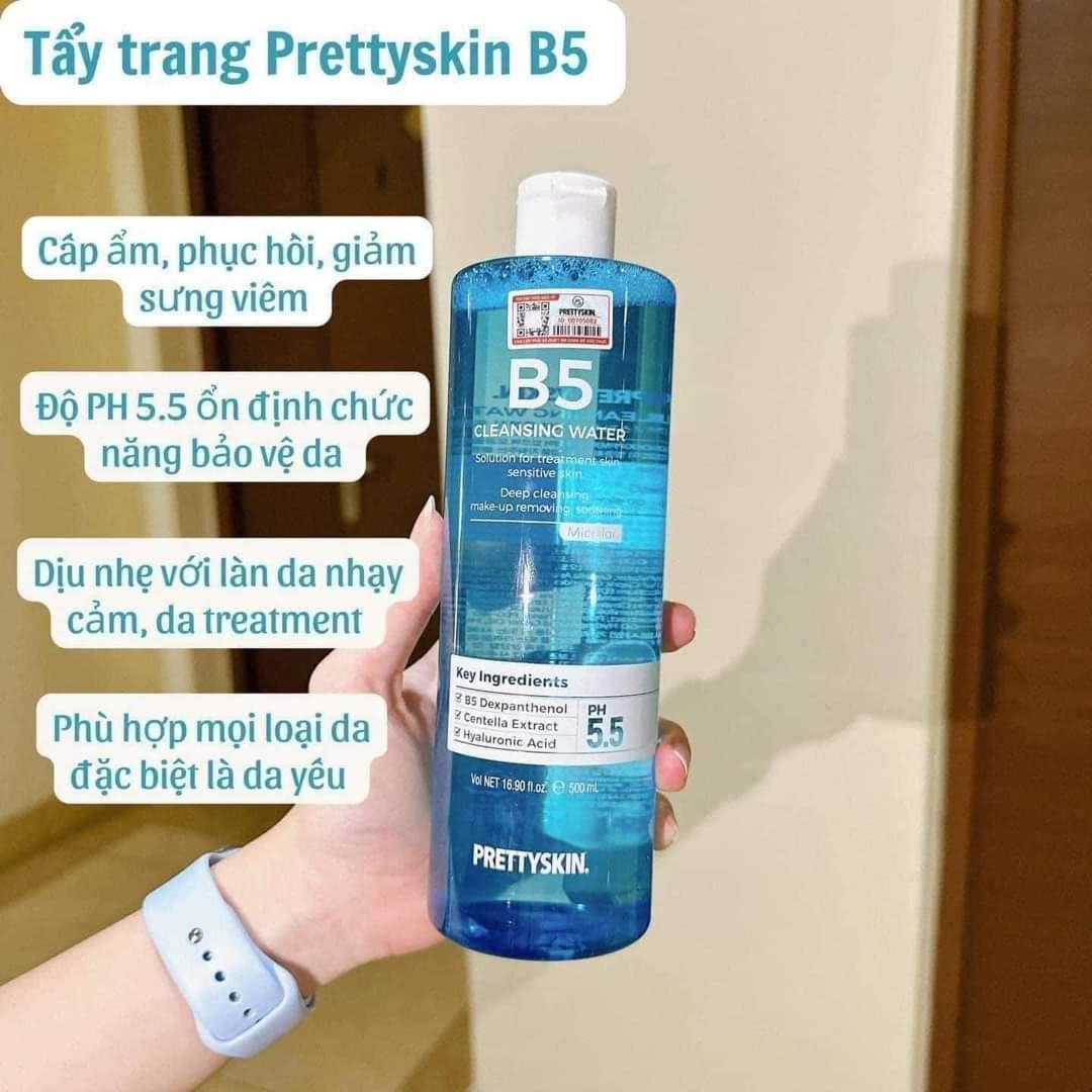 Nước Tẩy Trang B5 PrettySkin 500ml lười  mà vẫn sạch vẫn đẹp nha