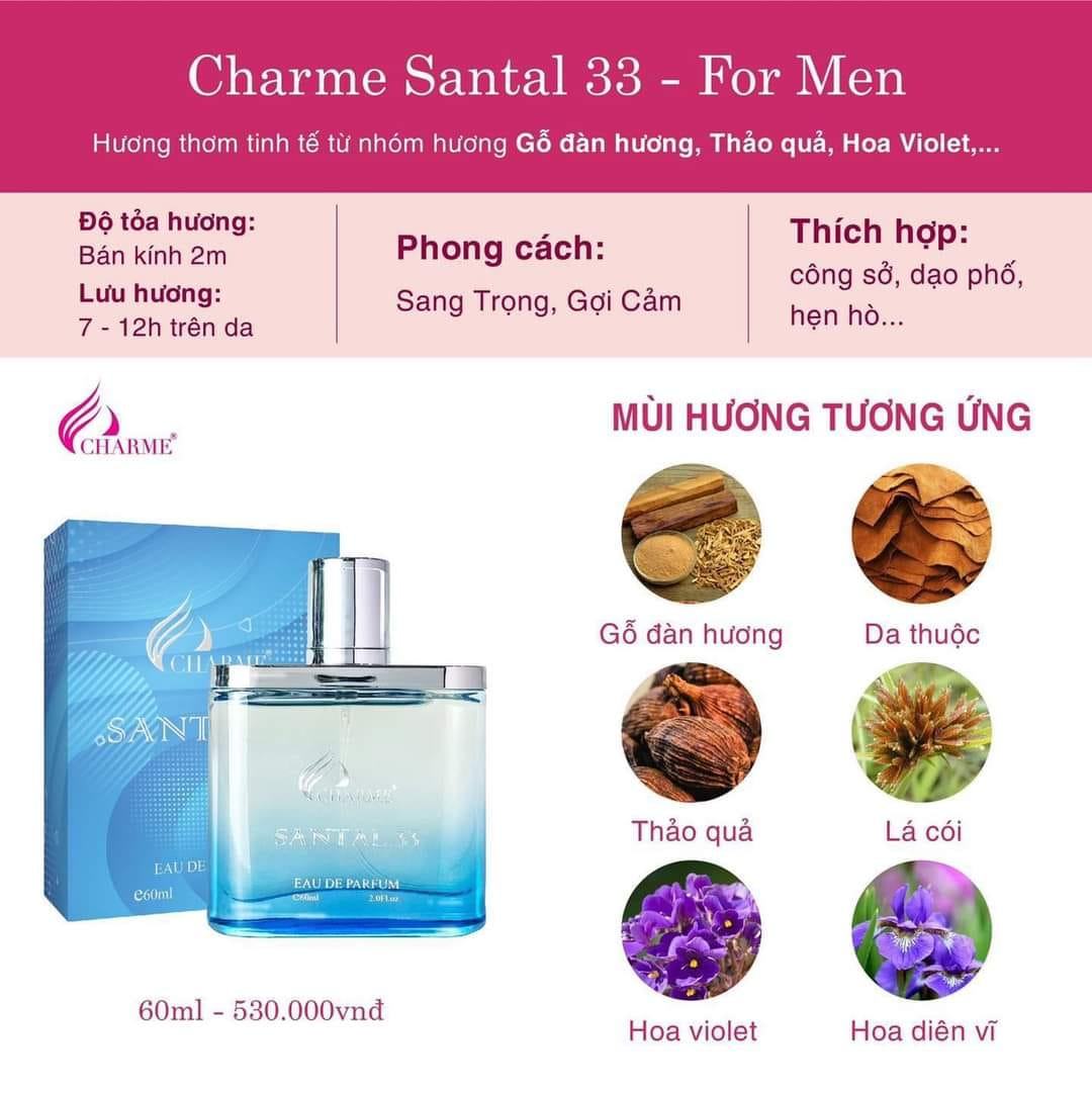 Charme Santal 33 Hương thơm tinh tế và đọc đáo cho riêng cá nhân