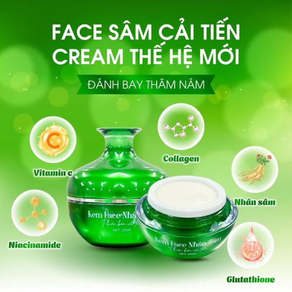 Kem Face Sâm Xanh N-Collagen phiên bản cải tiến( đặc biệt chuyên về da dầu)