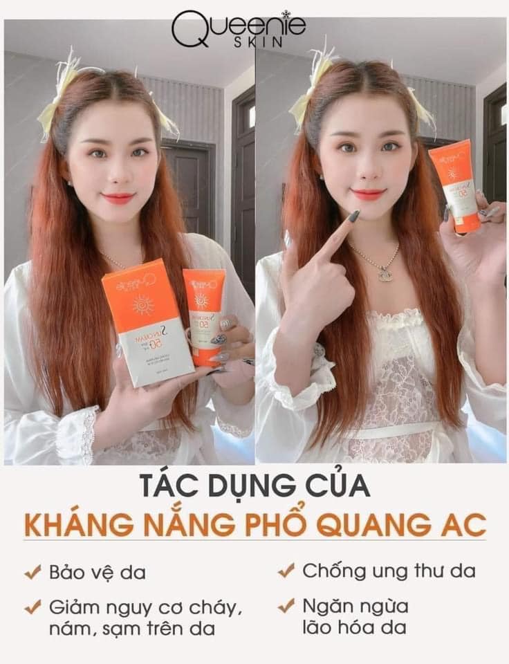 Chống nắng dưỡng trắng gọi tên kháng nắng Phổ Quang AC nhà Queeine