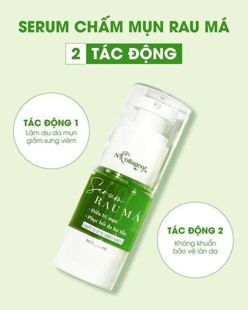 Serum Chấm Mụn Rau Má N Collagen dũng sĩ diệt mụn bất kẻ mọi loại da