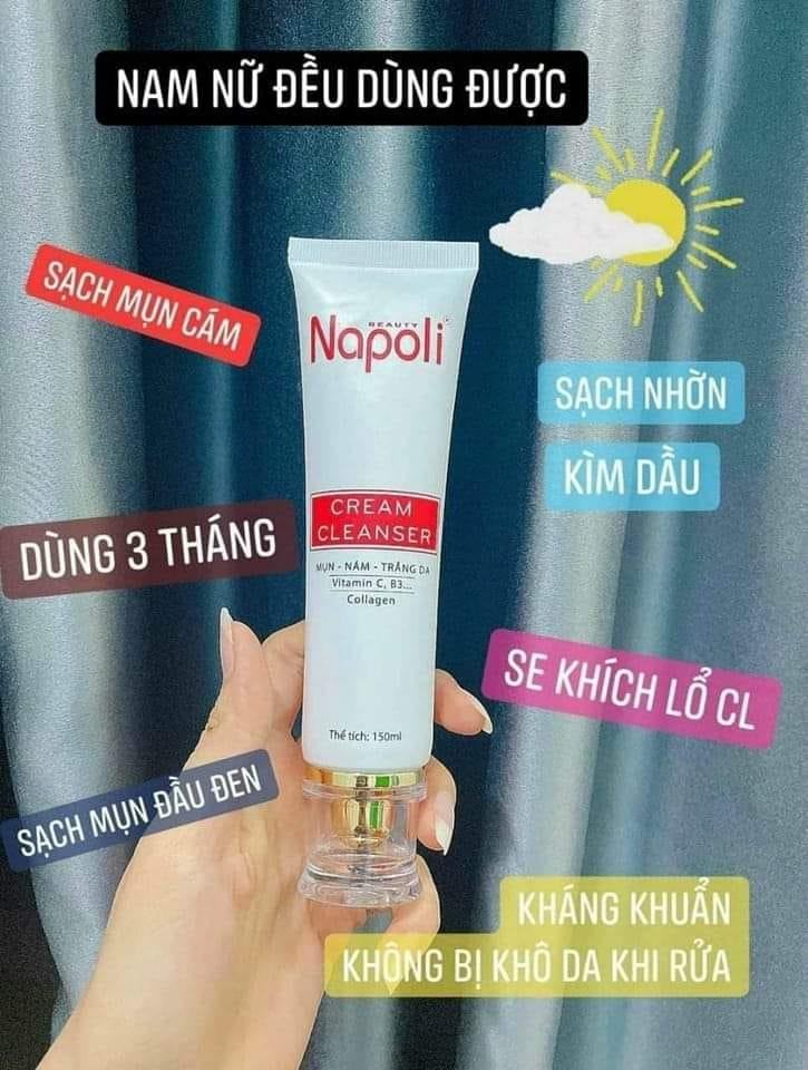 Sử dụng sữa rửa mặt Napoli đều đặn mỗi ngày giúp đánh bay tế bào chết cứng đầu