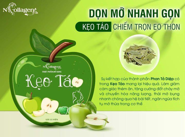 Dọn mỡ nhanh gọn kẹo táo chiếm trọn eo thon