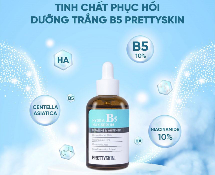 Công Dụng Tinh Chất Serum Phục Hồi Dưỡng Trắng Da Hydra B5 Max Serum Prettyskin