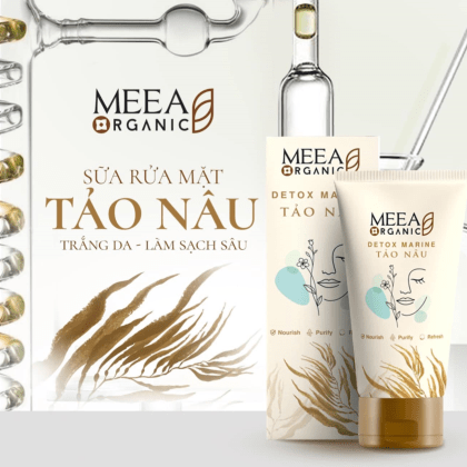 Sữa Rửa Mặt Tảo Nâu Meea Organic Detox Marine chính hãng