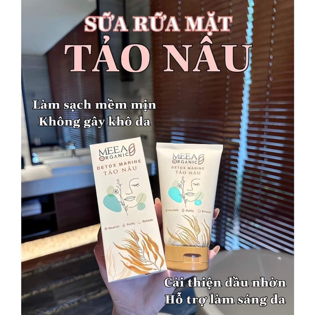 Sữa Rửa Mặt Tảo Nâu Meea Organic Detox Marine chính hãng