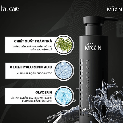 Dầu gội & Sữa tắm hương nước hoa 5in1 My Man Hair & Shower GeL