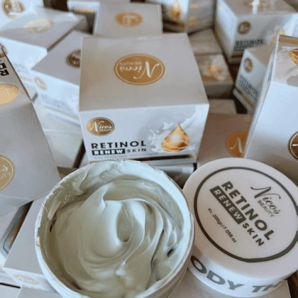 Kem Body Kích Trắng Mạnh Nicos Beauty Retinol Renew Skin Dưỡng Trắng, Giảm Mụn sekhít lỗ chân lông