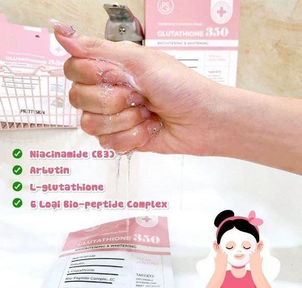 Mặt Nạ Giấy Prettyskin Treatment Collection Mask- Glutathione 350