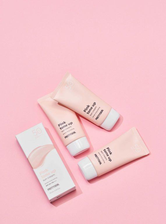 kem Chống Nắng PrettySkin Pink Tone Up Nâng Tone Trắng Hồng 50ml