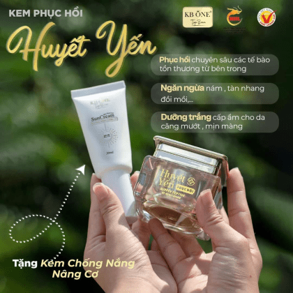 Kem Huyết Yến đặc trị nám, dưỡng trắng của KBONE TOP BEAU