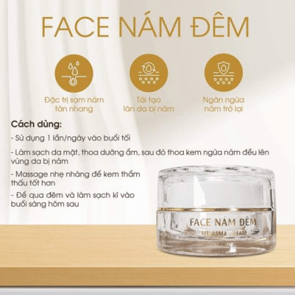 Kem Face Nám Đêm Ncollagen chuyển đặc trị Nám với các thành phần đặc trị tăng cường bảo vệ da