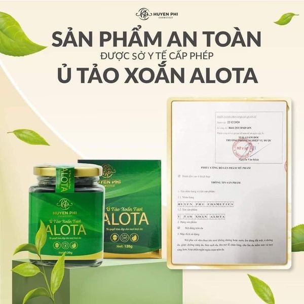 Mặt Nạ Ủ Tảo Xoắn Tươi Huyền Phi ALOTA