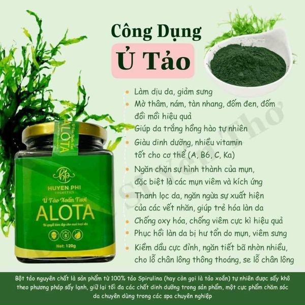 Mặt Nạ Ủ Tảo Xoắn Tươi Huyền Phi ALOTA