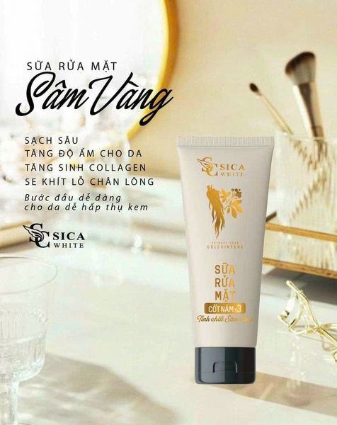 Rửa Mặt Cốt Nám X3 Sica White Tinh Chất Sâm Vàng Hỗ Trợ Da Nám Tàn Nhang