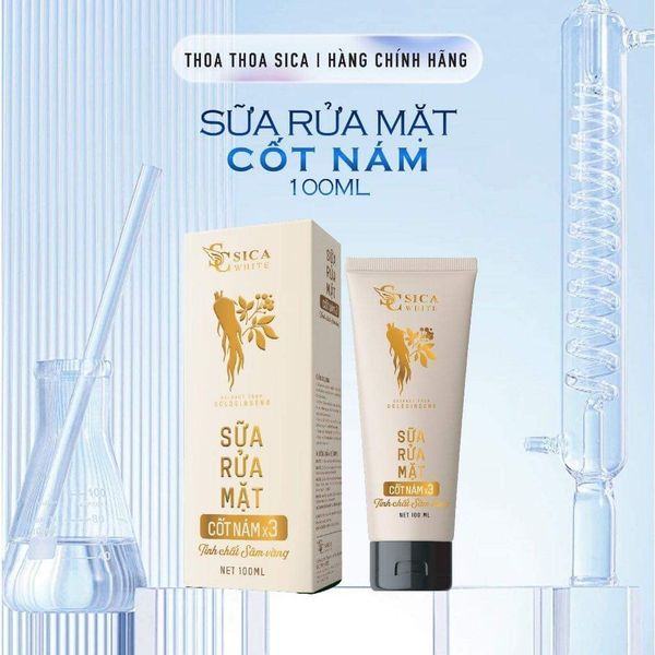 Rửa Mặt Cốt Nám X3 Sica White Tinh Chất Sâm Vàng Hỗ Trợ Da Nám Tàn Nhang