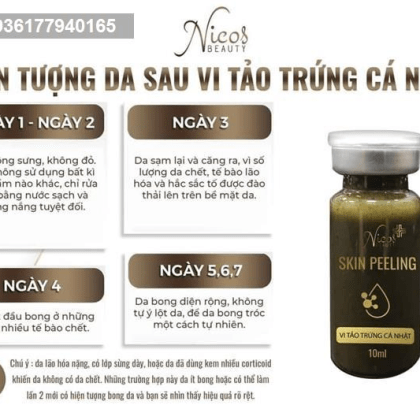 Peel da vi tảo trứng cá Nhật Nicos Beauty Thanh Nhi giúp ngăn ngừa nám