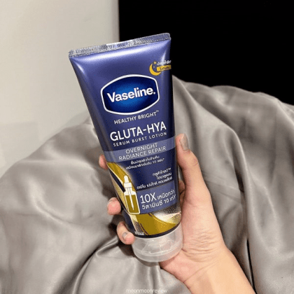 Kem Dưỡng Thể Vaseline Màu Xanh 10X Gluta Hya Overnight Thái Lan mẫu mới