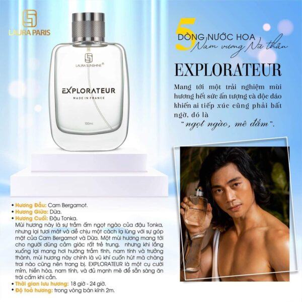 Nước Hoa Nam Exprorateur Laura Paris nằm trong bộ sản phẩm nước hoa cao cấp Laura Paris của Laura Sunshine