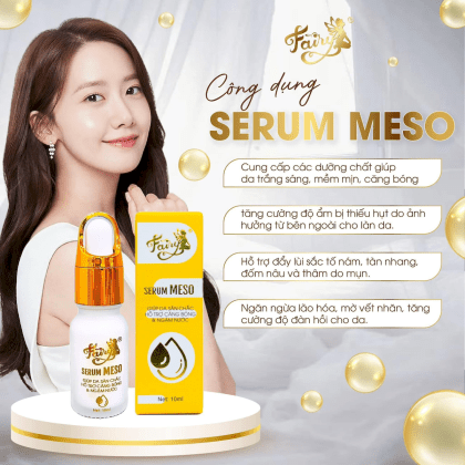 Serum Meso Fairy dưỡng trắng, dưỡng ẩm căng bóng chuyên dành cho da khô 10ml