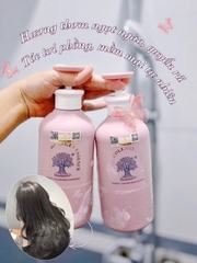 Combo Dầu Gội Xả Biotin Màu Hồng Collagen Essence Pink Voudioty 500ml