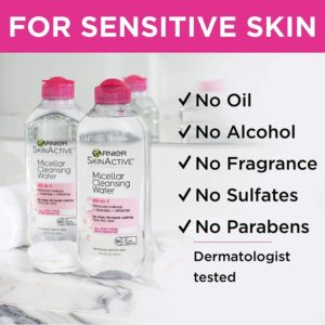 Nước tẩy trang Garnier Micellar Cleansing Water màu hồng dành cho da nhạy cảm