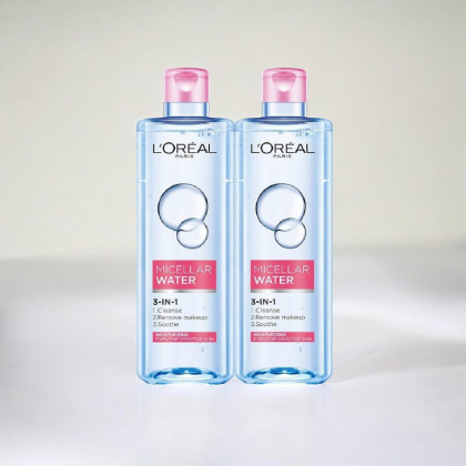 Nước Tẩy Trang L'Oreal Micellar Water 3-in-1 Moisturizing Even For Sensitive Skin Dưỡng Ẩm Cho Da Thường, Khô