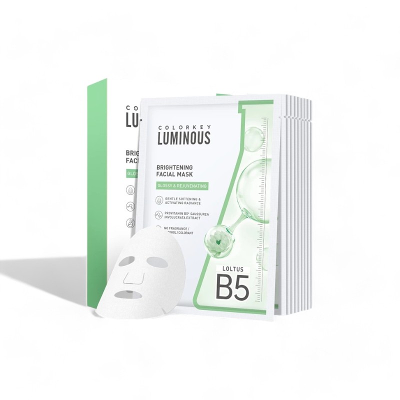 Mặt Nạ Dưỡng Sáng Da Colorkey Luminous Brightening Facial Mask là phiên bản màu xanh lá
