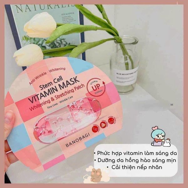 Mặt nạ Banobagi Stem Cell Whitening & Stretching Patch set 10 miếng tiêu chuẩn Hàn Quốc