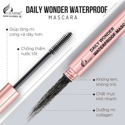 Mascara Charme Daily Wonder Waterproof Không Lem Không Trôi